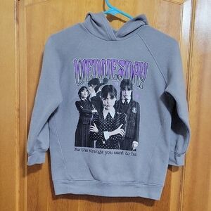 Girls size 8 Wednesday grey hoodie